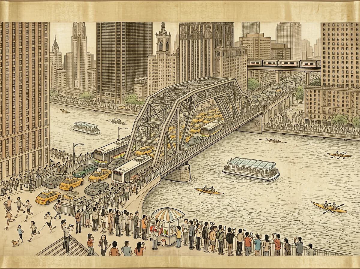 Wide format traditional Chinese ink and color painting with bilingual elements, generated by ChatGPT Image